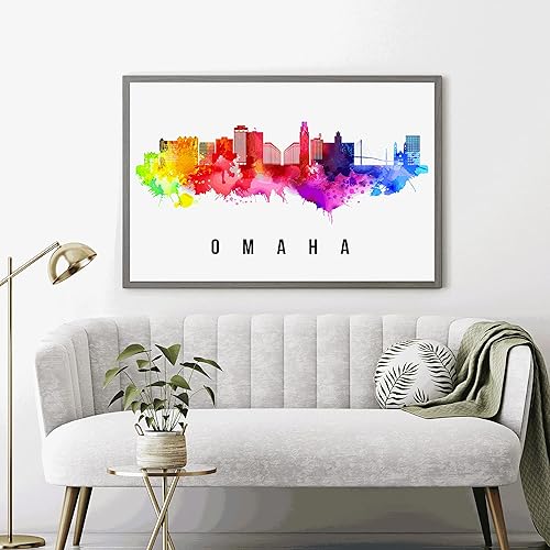 Vista 21 de Póster de Fargo Skyline Dakota del Norte, pintura de paisaje urbano de Dakota del Norte, póster de Fargo Dakota del Norte, impresión de paisaje