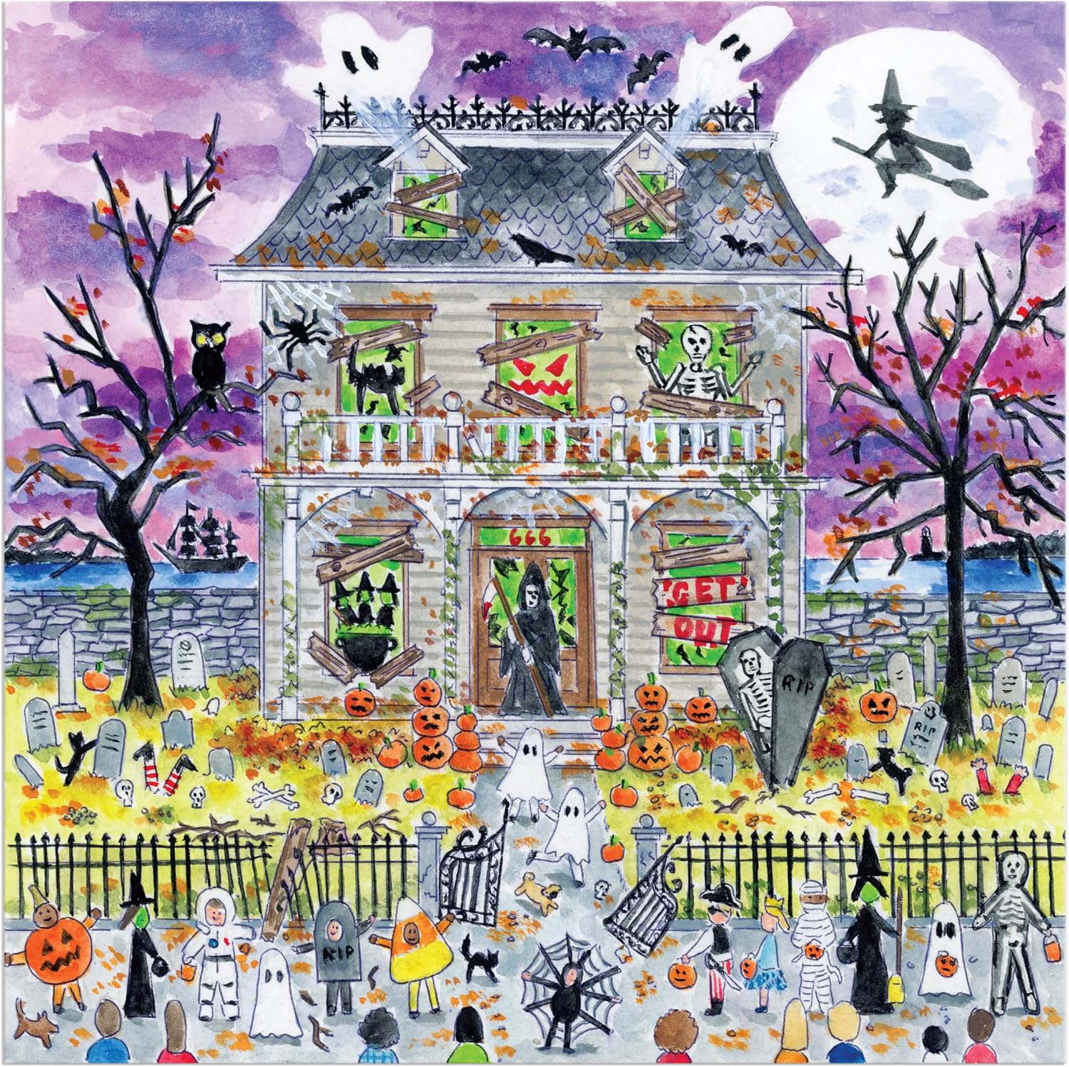 Michael Storrings Haunted House 500 Piece Glow in the Dark Puzzle