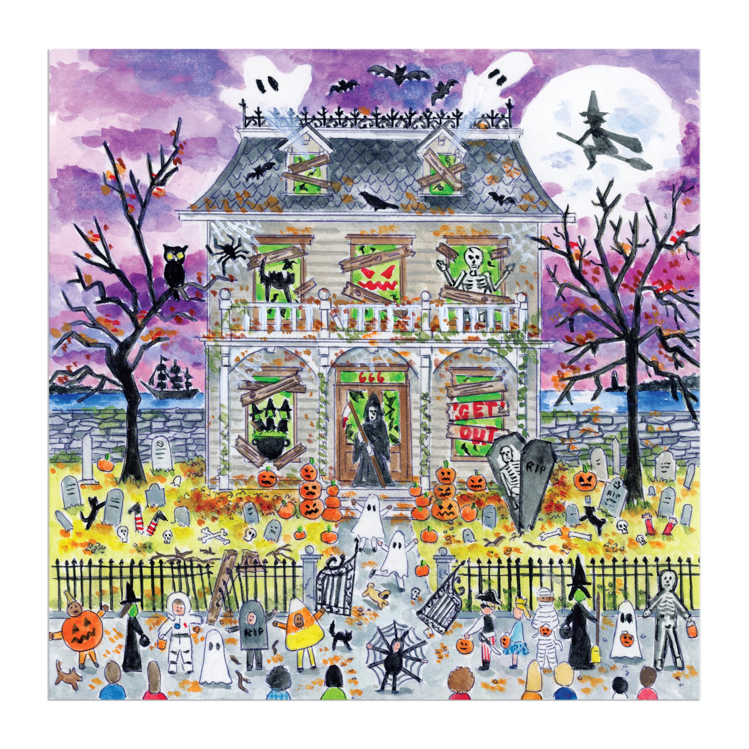 Amazon | Michael Storrings Haunted House 500 Piece Glow in the