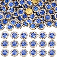 Vista 23 de 160 diamantes de imitación para coser de 0.472 pulgadas, base de metal, diamantes de imitación para coser en ropa, zapatos, aretes, cinturón