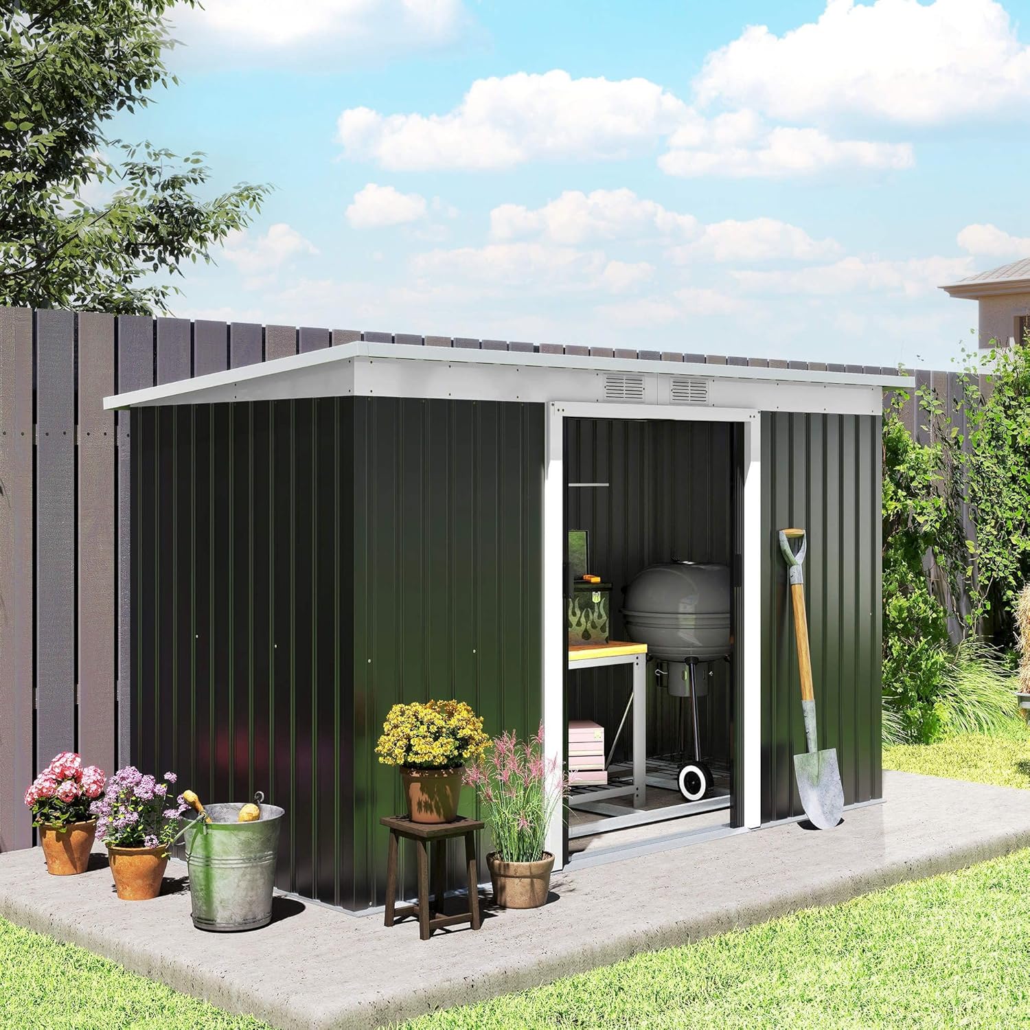 Outdoor Storage Shed for Garden Tools and Equipment