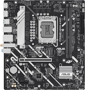 ASUS PRIME H810M-A WIFI Intel H810 LGA1851 DDR5 6400 DP HDMI Dual M2 USB3.2 AX WiFi + BT AURA RGB matX 6+1+1+1 Power Stages, ASUS 5X PROTECTION III, Ready for Advanced AI PC