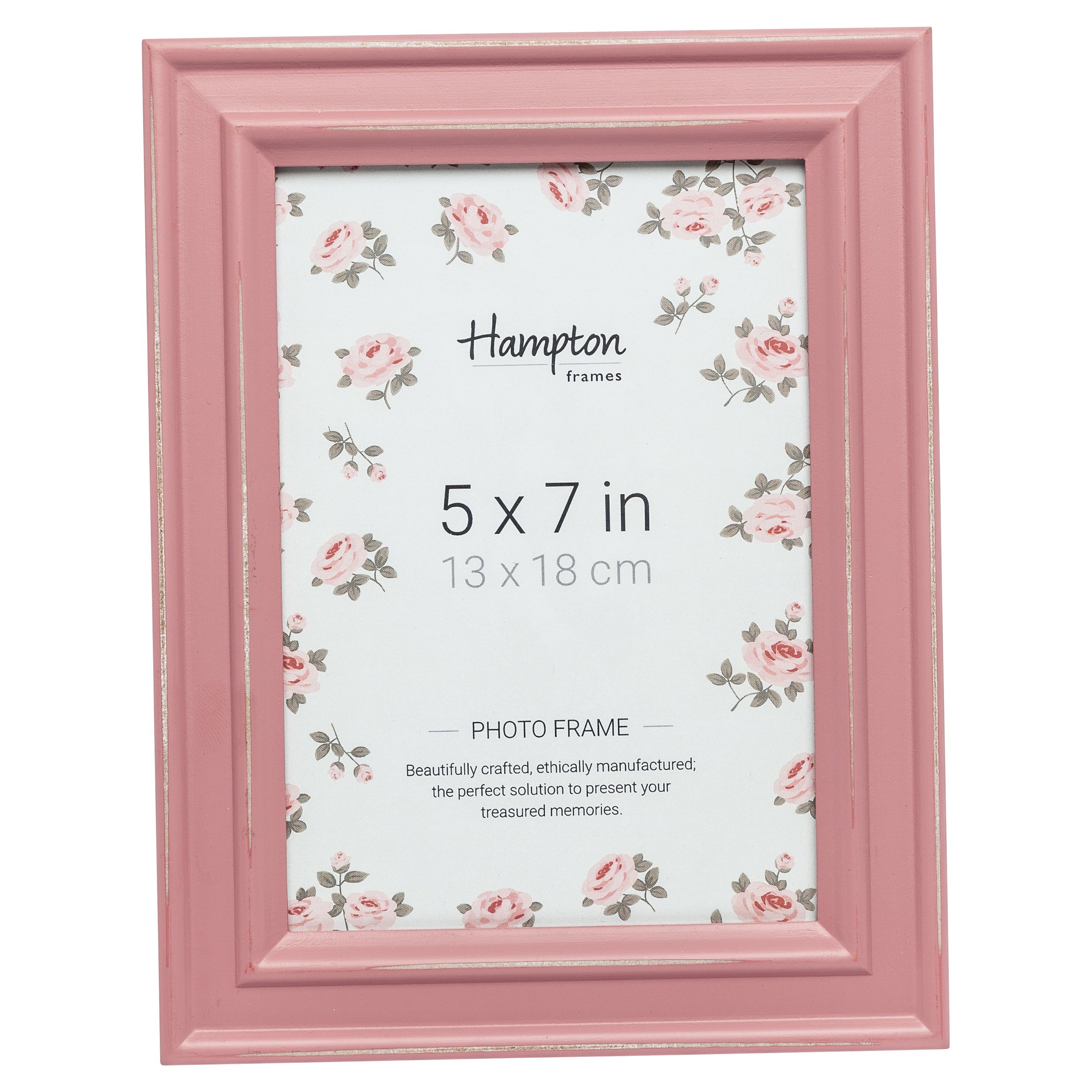 Hampton Frames Pink Paloma Distressed Shabby Chic Picture Photo Frame 5X7 (13X18cm) Pal301957p