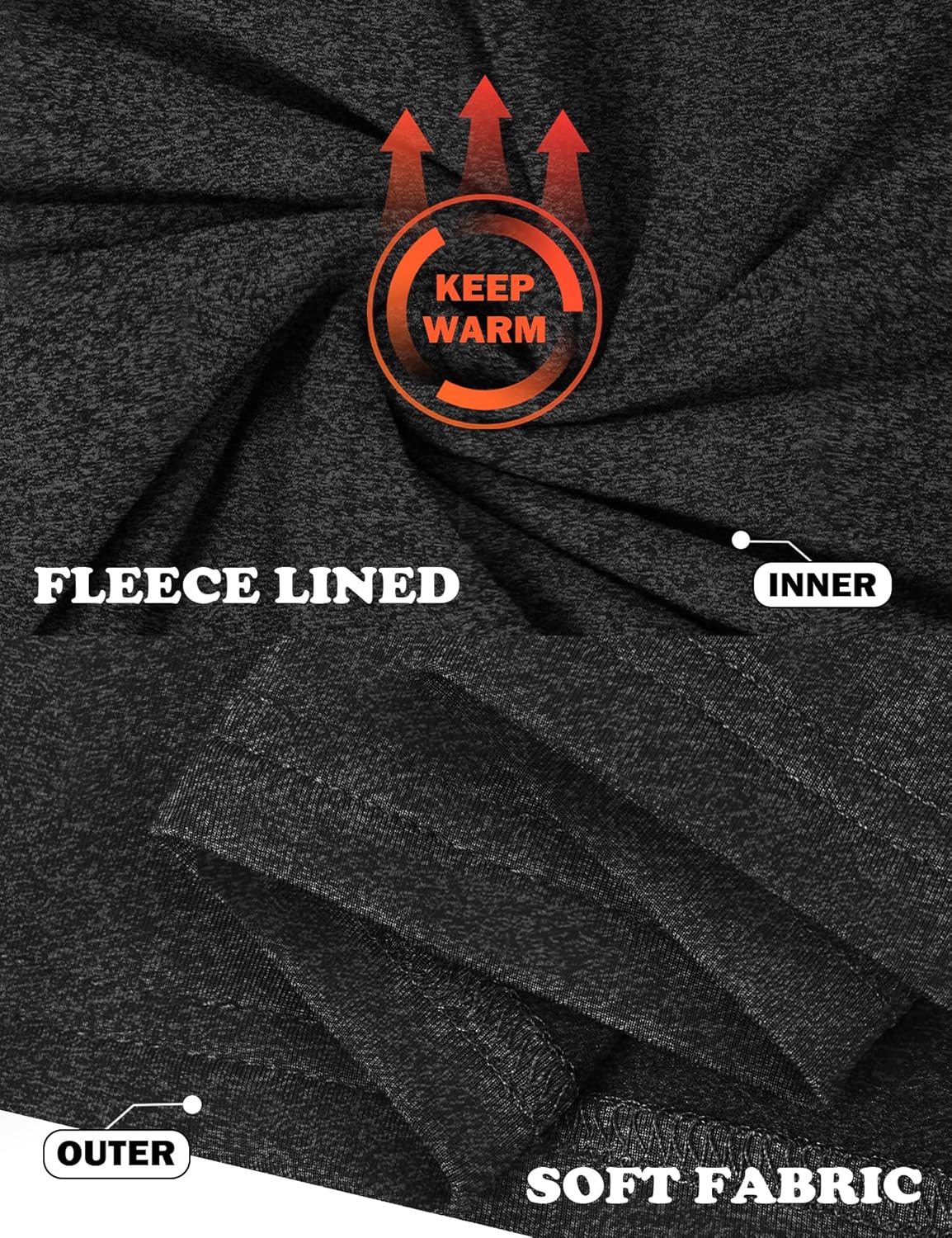 KGGEOO Fleece Lined Unisex Chemo Shirts for Port Access Long Sleeve Shoulder Surgery Zippers Off Shirt Thermal Dialysis Shirt - Image 5