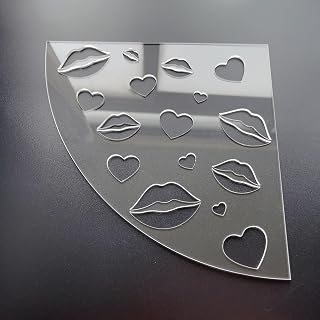 Lips and Heart Acrylic Sleeve Bleaching Stencil, T-Shirt Bleach Stencil, Shirt Sleeve Tool, Making Custom Shirts