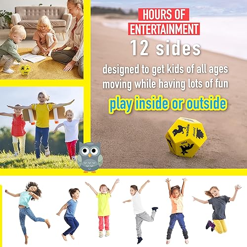 Miniatura 8 de Kids 2 dados  Divertidos juguetes de dados con movimientos y animales  Equipo de ejercicio para niños y equipo de educación física para escuelas,