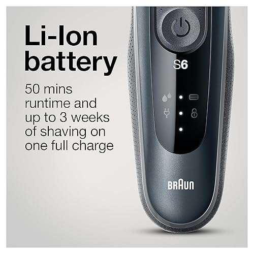 Miniatura 5 de Braun Series 6 6046cs - Maquinilla de afeitar eléctrica para hombres, para uso húmedo y seco, afeitadora eléctrica, recargable, afeitadora