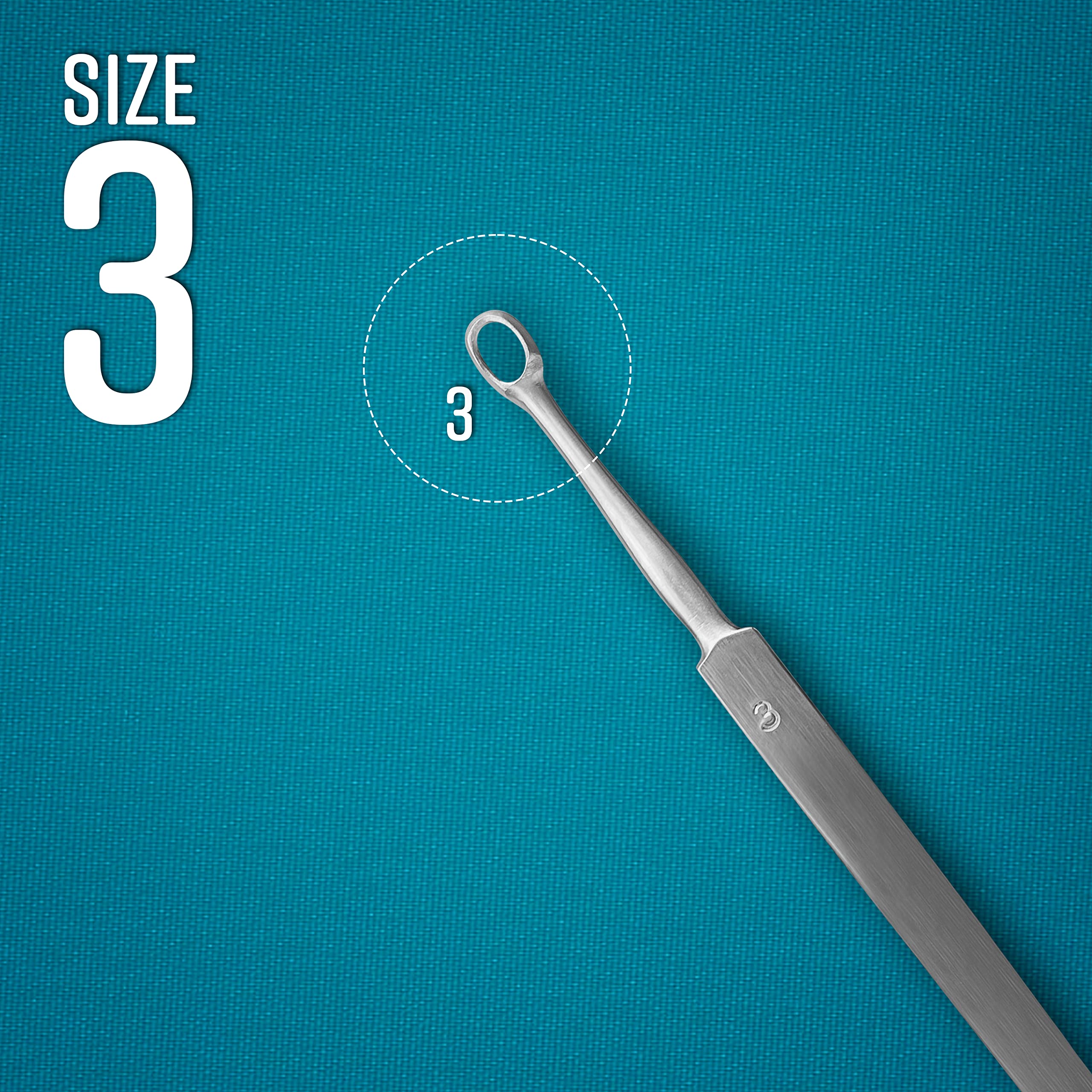 SURGICAL ONLINE 6 Pcs Set Fox Dermal Curettes Surgical ENT Medical Instruments 1, 2, 3, 4, 5, 6 mm — Amazon image 5