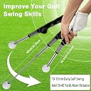 AKGGBOOOM Golf Swing Trainer with Retractable Arm Band, Right-Handed Training Aid for Chipping and Hitting, Indoor and Outdoor Practice gallery image