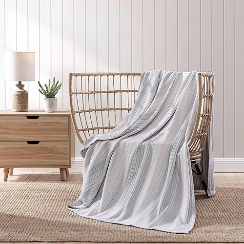 Miniatura 11 de Tommy Bahama - Manta King, ropa de cama de algodón suave, decoración ligera para el hogar para todas las estaciones (beige de la costa arenosa, King)