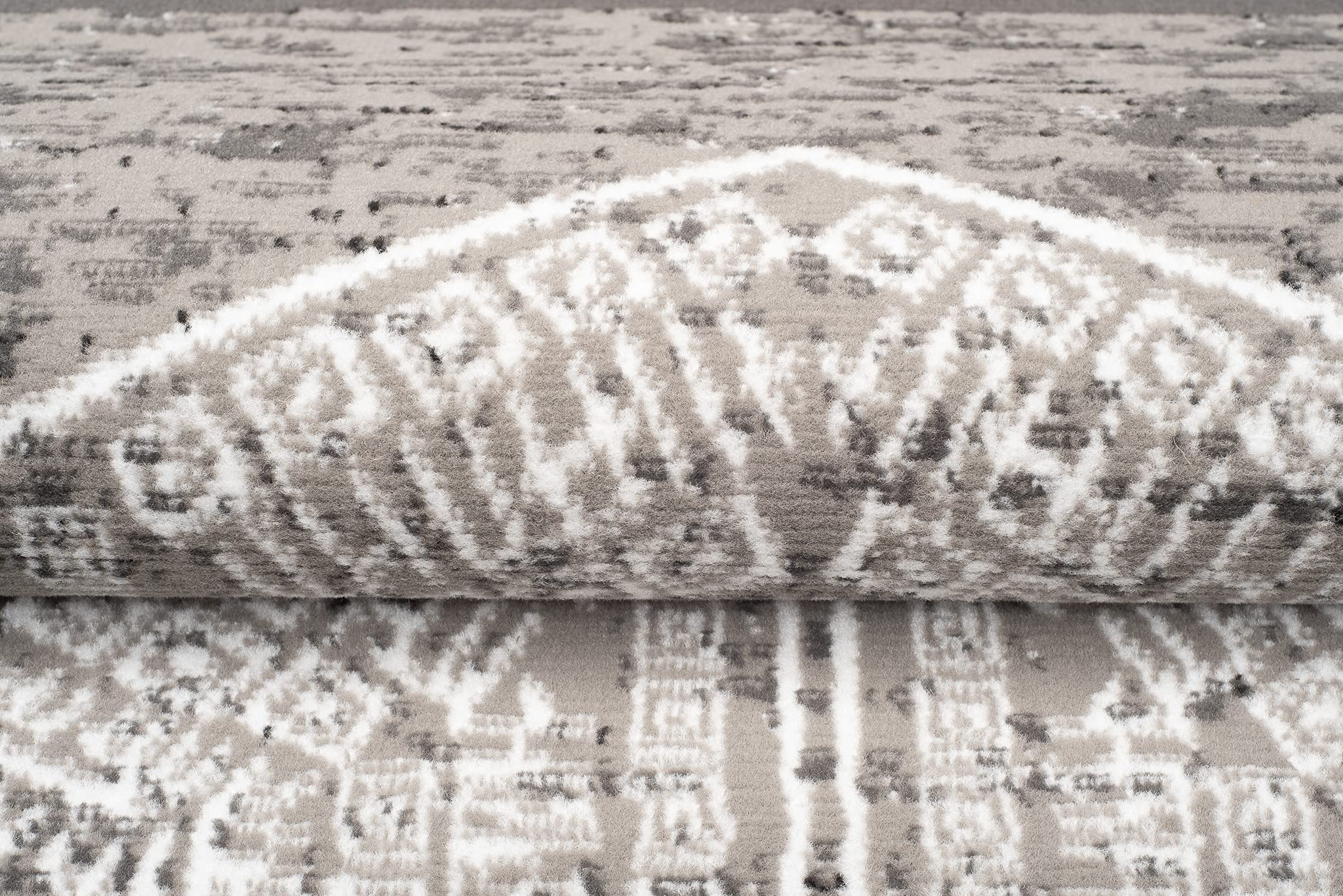 TAPISO Atena Tapis de Salon Chambre Ado Design Moderne Graphite Blanc Jaune Motif Grec Bordé Fin Poil Court 140 x 200 cm