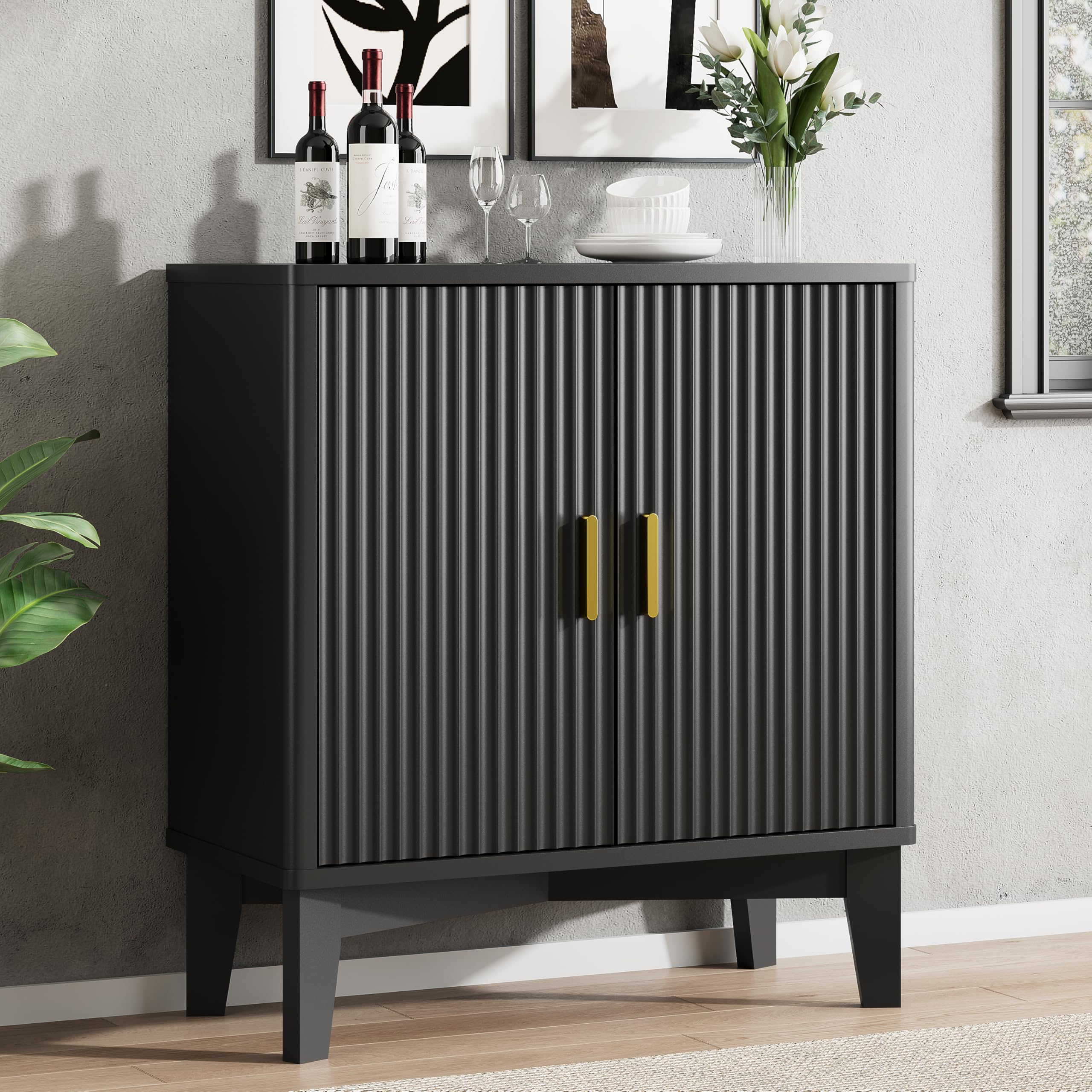 Xixini Fluted Sideboard Buffet Cabinet