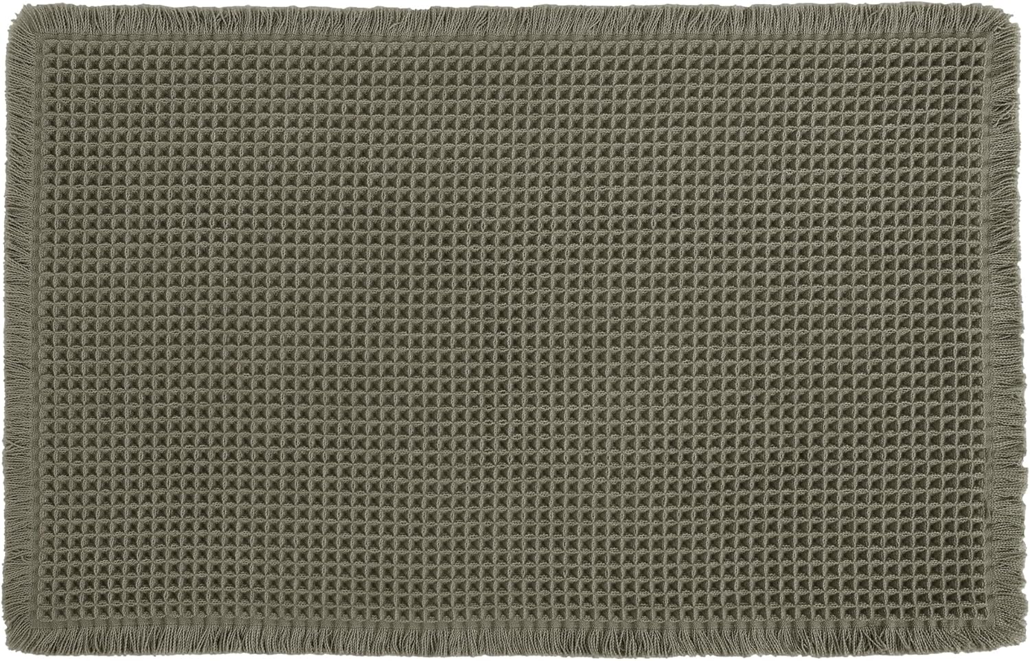 Hiasan Waffle Bath Mat, Super Absorbent Non Slip Bathroom Boho Rug with Tassels, Machine Washable Bath Mats for Bathroom, Ultra Soft Rubber Backed Rug, Grayish Green, 20 x 32 Inches - Image 8