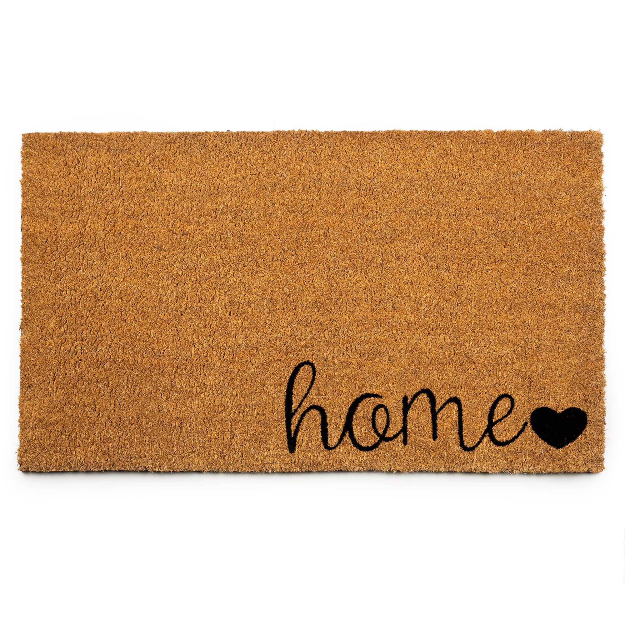 PLUS Haven Coconut Coir Home Entrance Door Mat – 17.5" x 30" | Home Sweet Home Heavy-Duty Doormat for Indoor & Outdoor Use | Durable & Eco-Friendly