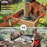 IBorn Platform Bird Feeper Feeder Feeders pour l'extérieur Pendu pour extérieur Flat Birdfeeper Tray avec une grande capacité 3LBS, WPC Plastique recyclé & Cedar look, étanche, 10.6"x10.6", brut