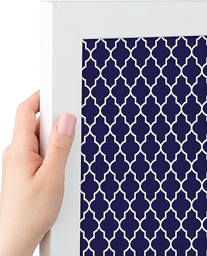 Miniatura 3 de PinPix Tablón de anuncios de corcho personalizado de 18.0 x 12.0 in, con un tablero de fotos estilo lienzo, enmarcado en marco blanco satinado