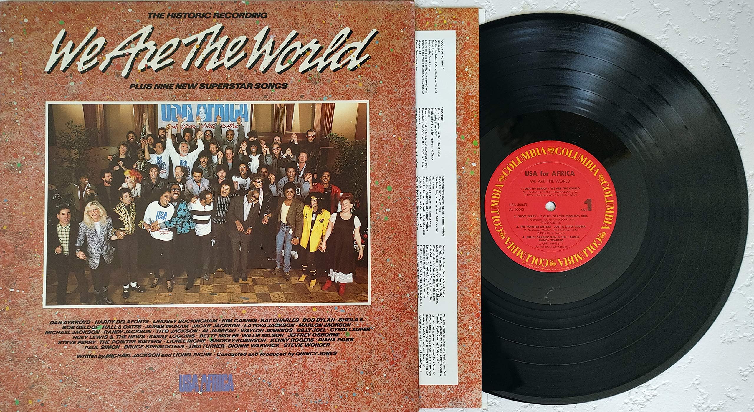 USA for Africa "We Are the World" (Full 12-inch Single-Disc LP Album)