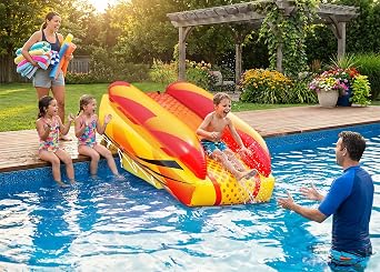 Poolmaster Aqua Launch Inflatable Pool Slide with Spray