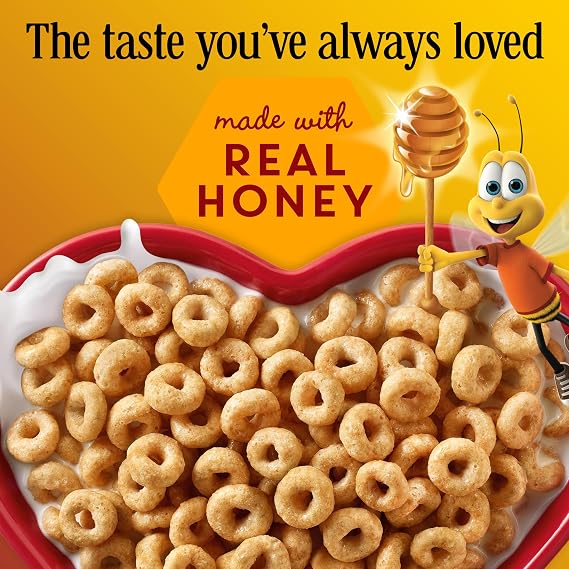 Honey Nut Cheerios Gluten Free Cereal, Bulkpak Foodservice Bags, 4 Ct