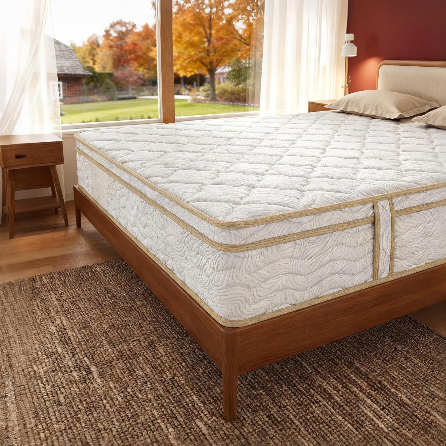 12-Inch Queen Hybrid Mattress in a Box, Medium Firm, Gel Memory Foam + Pocketed Coils, Cooling Cover, Edge Support, Fiberglass-Free, CertiPUR-US, 10-Year Warranty (Queen, 12, 12, Inches)