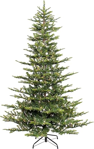 7.5 Foot Pre-Lit Aspen Fir Artificial Christmas Tree