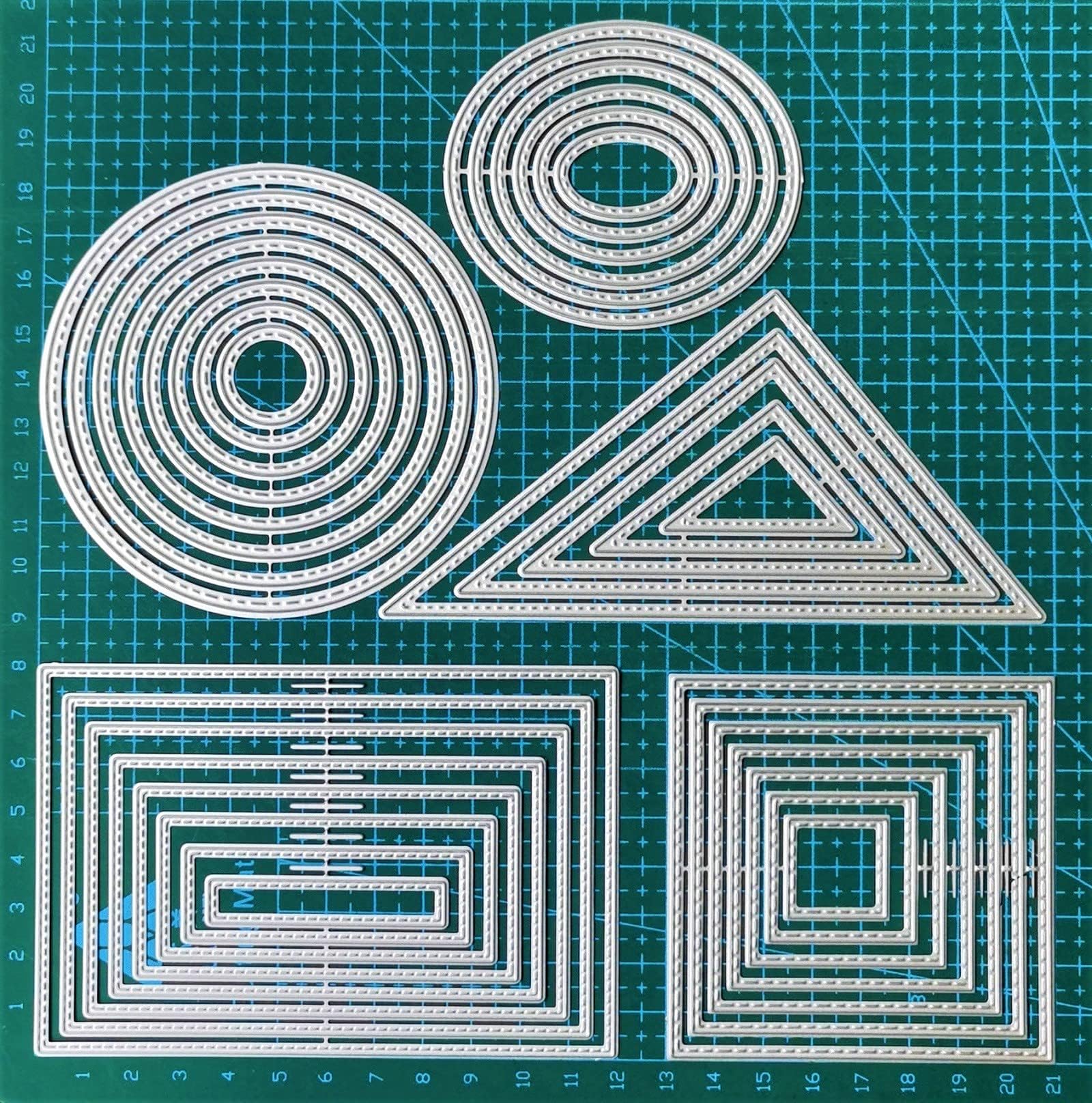 Cutting Dies Stencil Triangle Square Rectangle Round Ellipse Metal Mould for DIY Scrapbook Album Paper Card