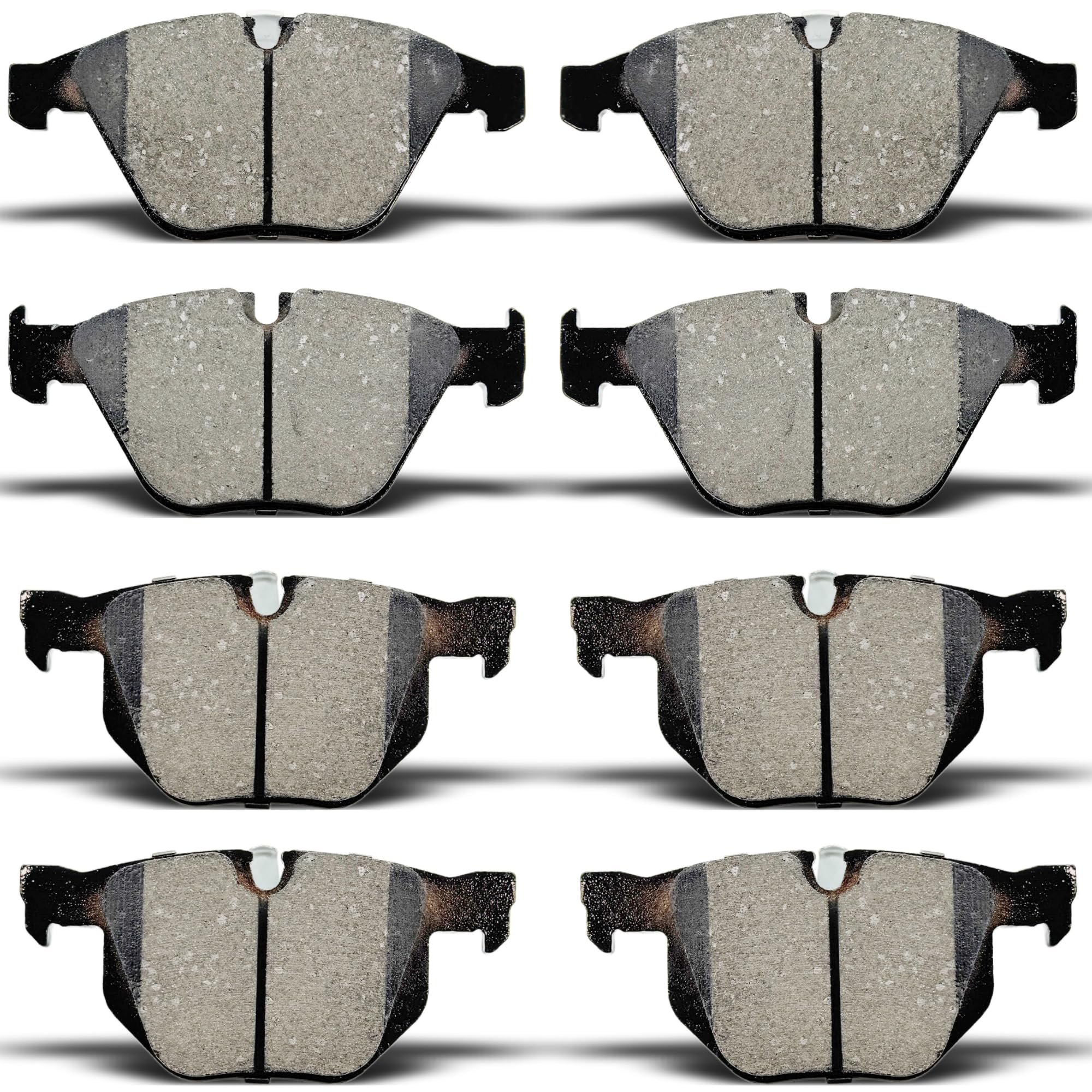 Front and Rear Ceramic Brake Pads fit for 2009-2011 For BMW 335d, 2007-2013 For BMW 335i, 2009-2012 For 335i xDrive, 2007-2008 For 335xi,2011-2013 For