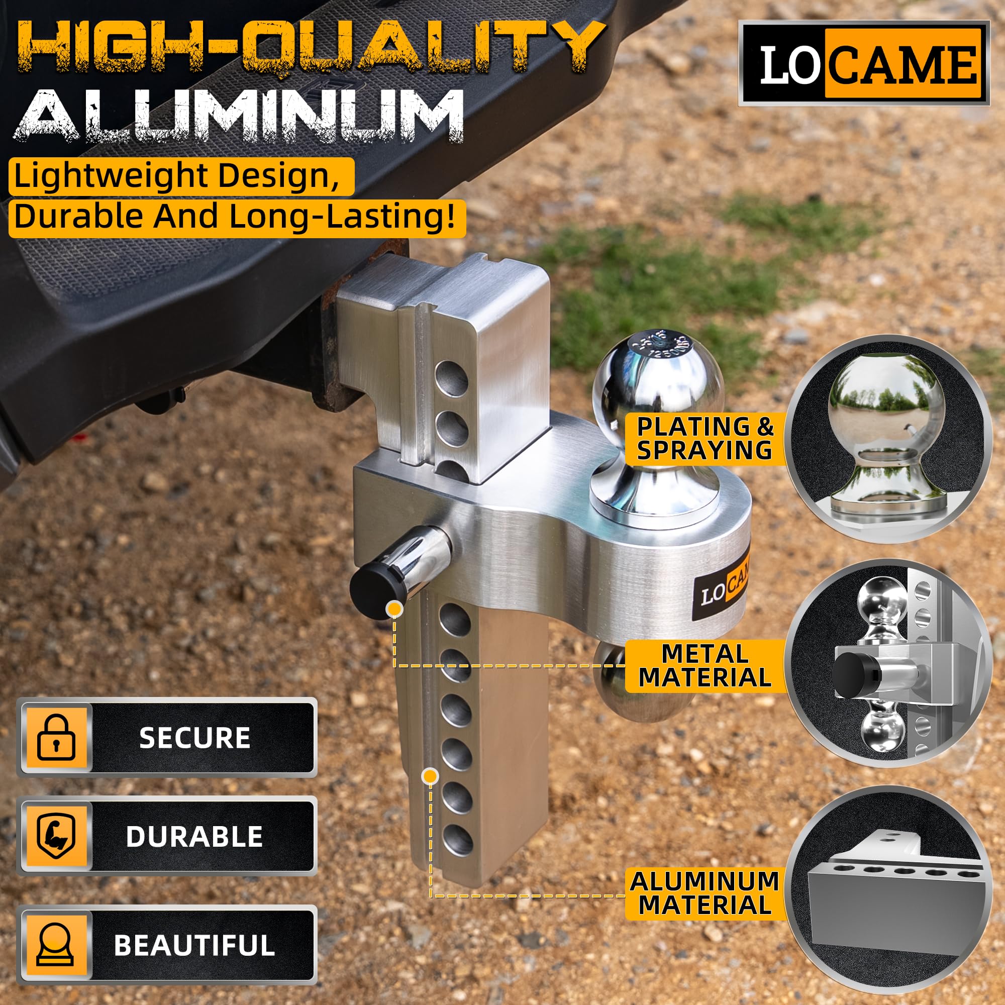 Locame Adjustable Trailer Hitchnull