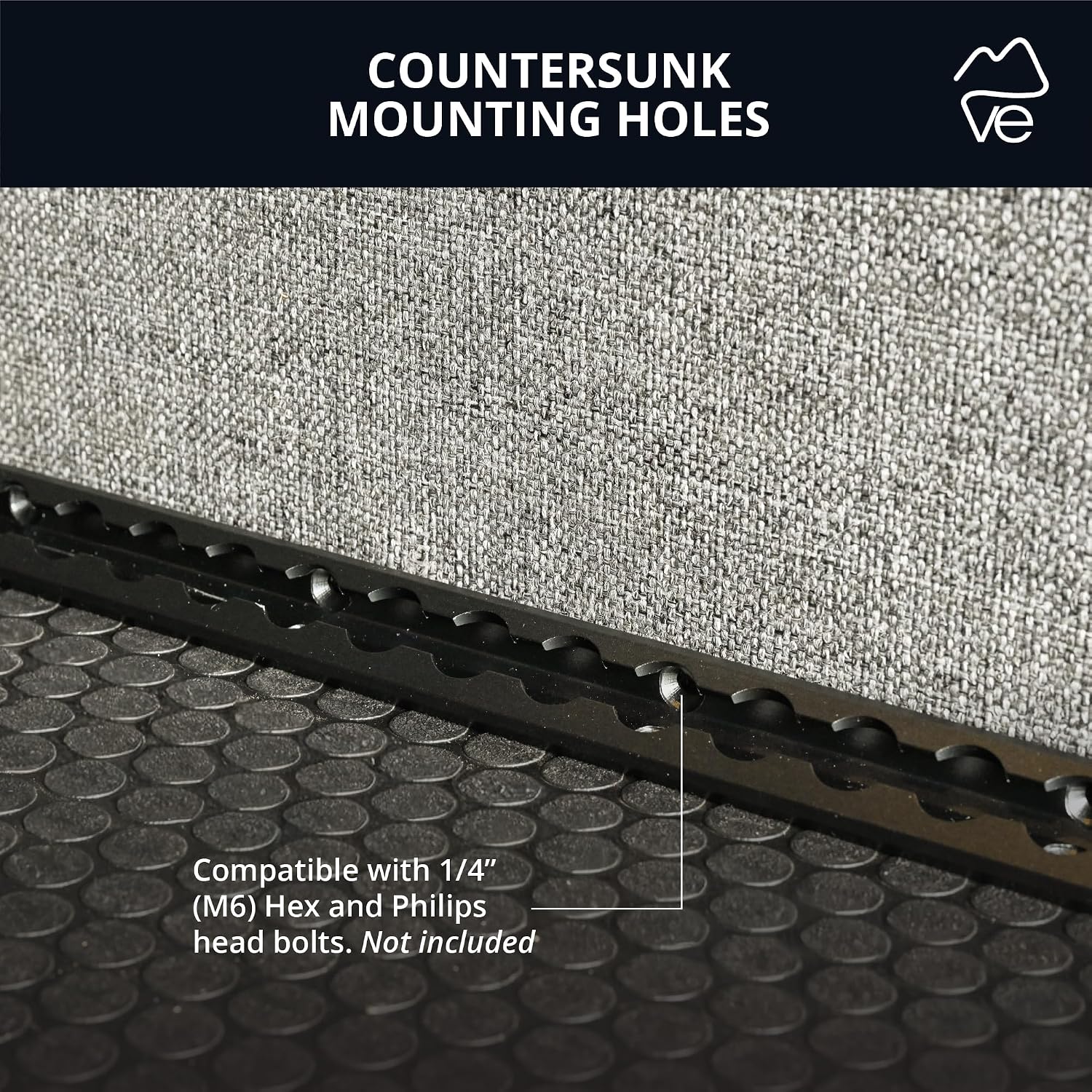 VanEssential Corner L-Track Aluminum Black 48" - 2 Pack