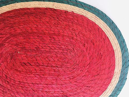 Miniatura 6 de Mexican PlacematMexican Colorfull carpets for tableCarpeta colorida de palma - petateUnits 1