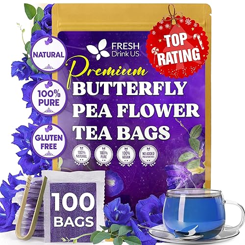 Miniatura 126 de FreshDrinkUS, 135 bolsas de té de cardo mariano premium, 100% natural y puro de semillas de cardo mariano. Té de hierbas con semillas de cardo