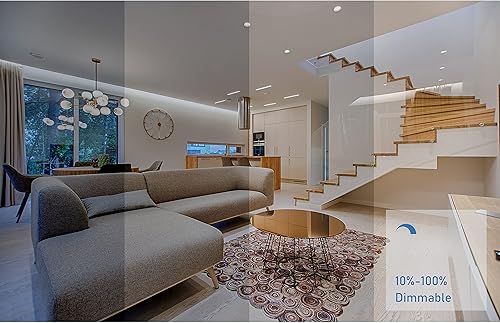 Miniatura 7 de Jolux Luces LED de 56 pulgadas ajustables empotradas retrofit Downlight, base E26, fácil instalación, 12 W  60 W, 3000 K blanco cálido, 800 lúmenes,