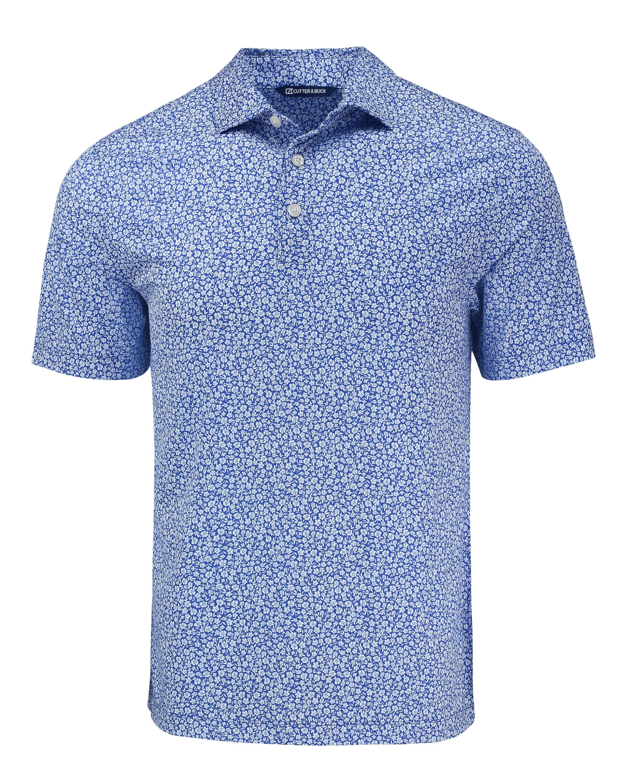 Cutter & Buck Pike Eco Flora Print Recycled Mens Big & Tall Polo