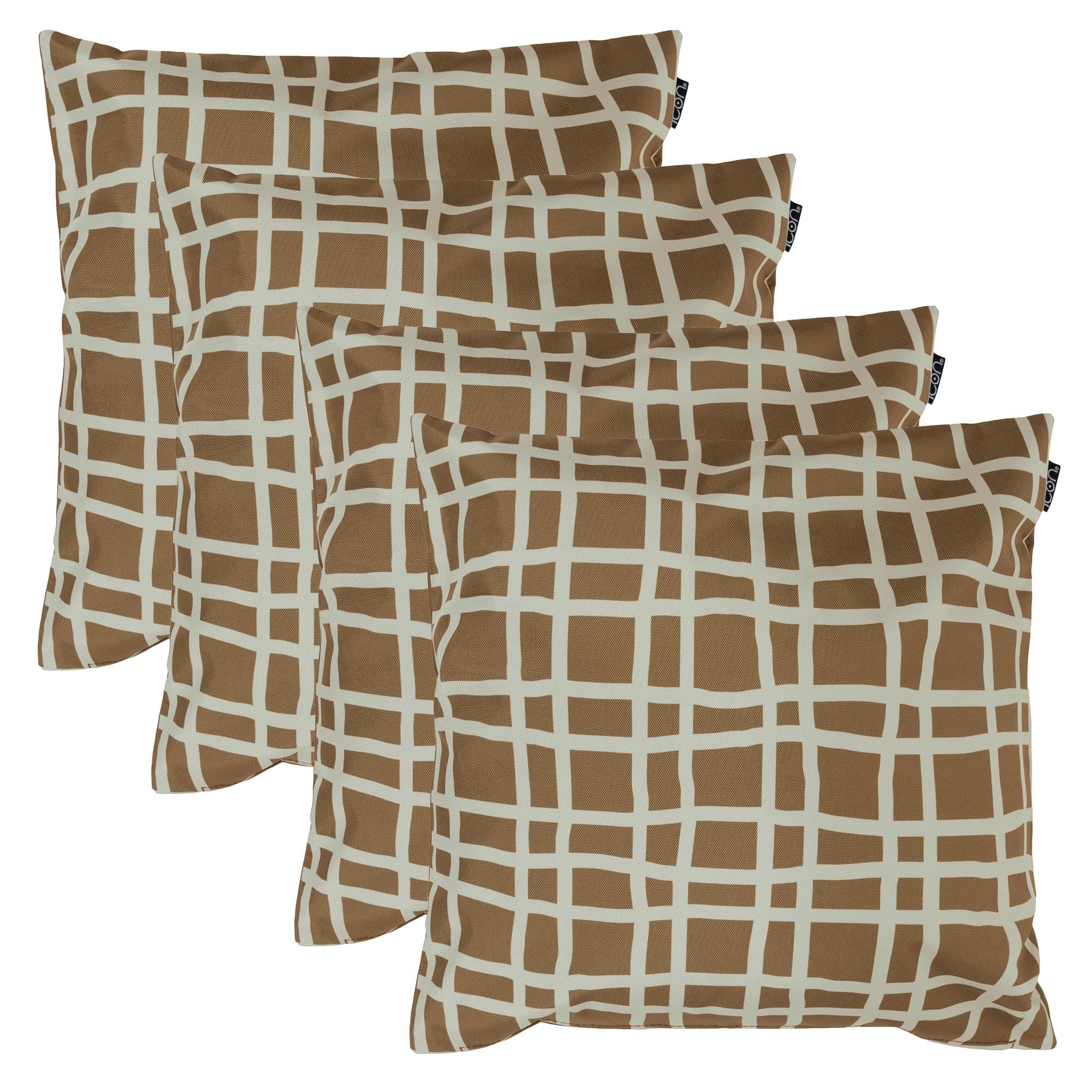 B&Q -  4 Pack Cushion 43X43Cm Mark MakingChocolate