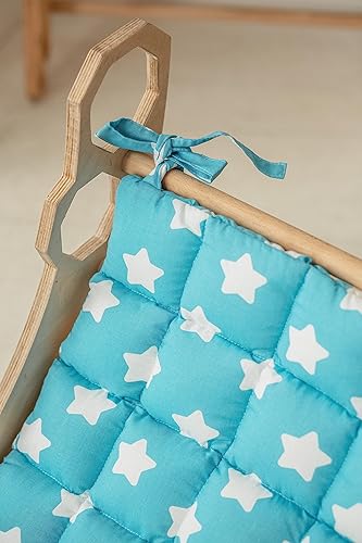 Miniatura 4 de WOOD&ROOM Arco de escalada de madera con cojín, balancín de escalada para bebés, balancín de arco de madera para interiores con almohada, arco de