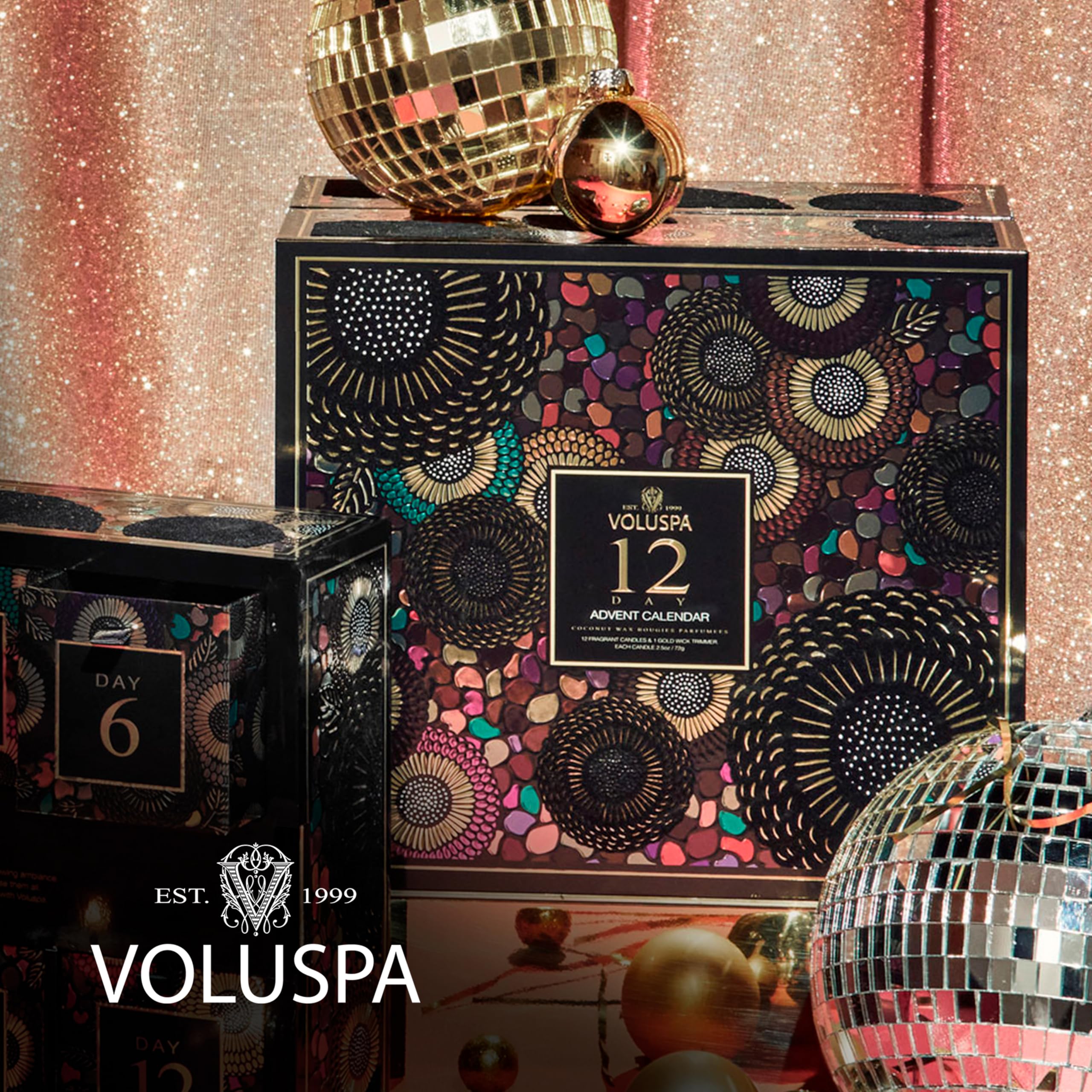 voluspa アロマキャンドル　cote noire まとめ12個 Amazon.com: Voluspa 12 Day Advent Calendar Scented Candles Gift