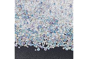OLYCRAFT 210g 0.6~3mm Glass Bubble Beads No Hole