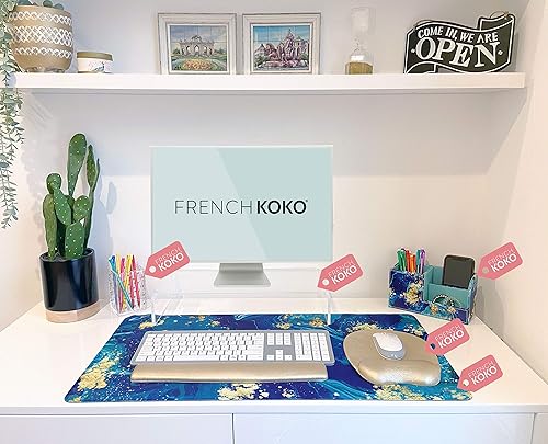 Miniatura 3 de French Koko Soporte para reposamuñecas para teclado y ratón almohadilla superior para muñeca de gel cómodo escritorio de espuma viscoelástica