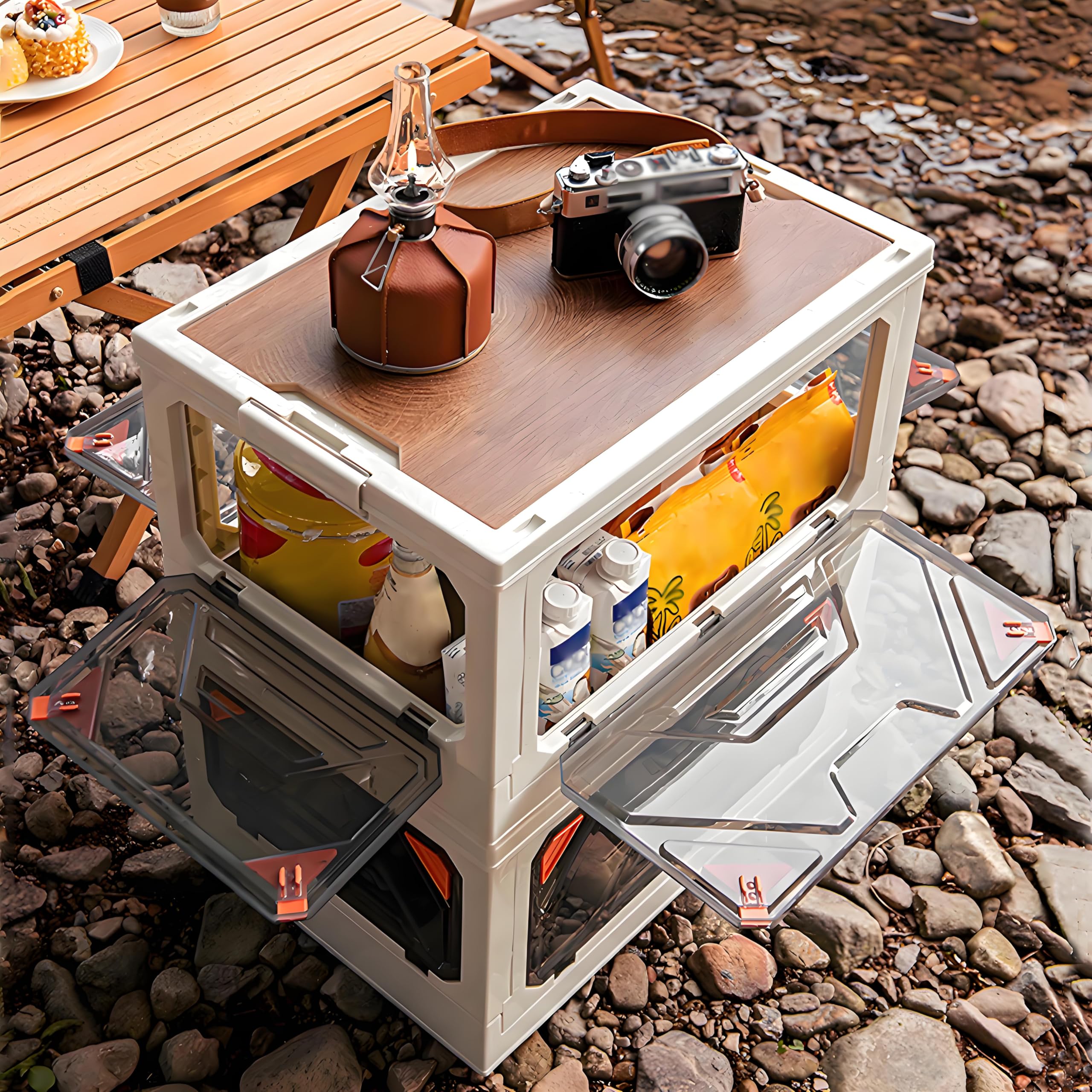 Caja De Almacenamiento De Plástico Plegable, Caja De Almacenamiento Con Tapas, Organizador De Almacenamiento De Gran Capacidad Para Ropa, Juguetes, Libros Y Alimentos