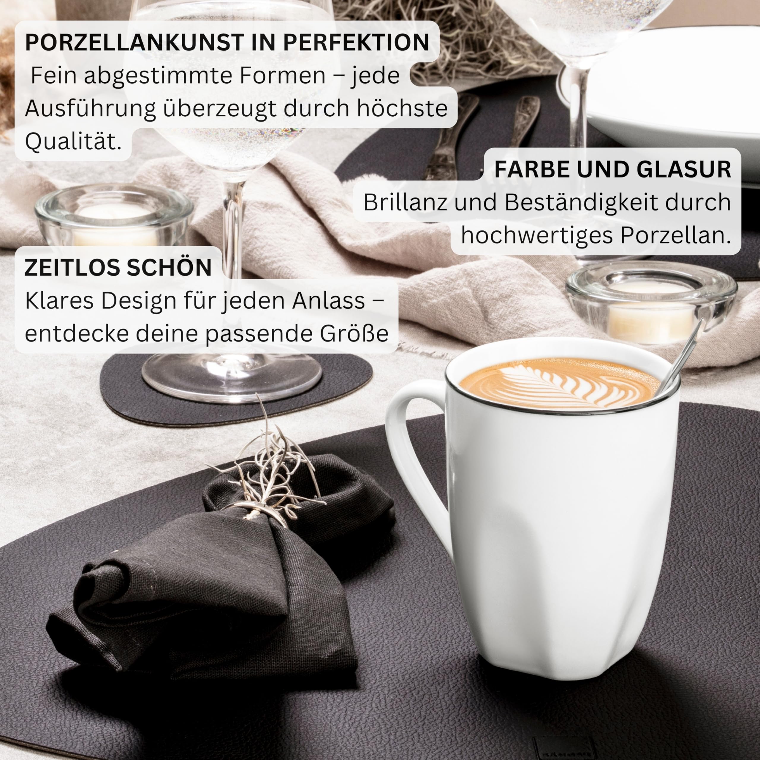 Sänger Bilgola Mueslikommen, van porselein, 6-delige set, voor 6 personen, diameter mueslischaal 15 cm, een moderne set voor stijlbewuste genieters Sänger Bilgola Mueslikommen, van porselein, 6-delige set, voor 6 personen, diameter mueslischaal 15 cm, een moderne set voor stijlbewuste genieters