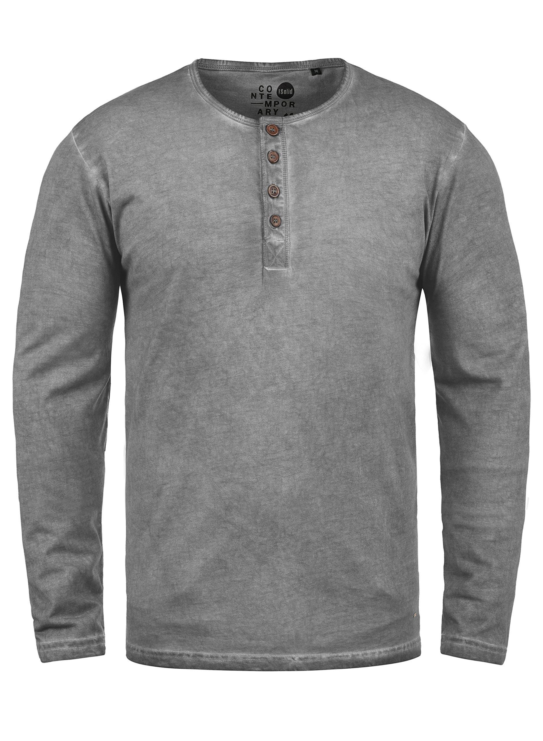 Solid Timur Men's Longsleeve, Size:M, Colour:Mid Grey (2842)