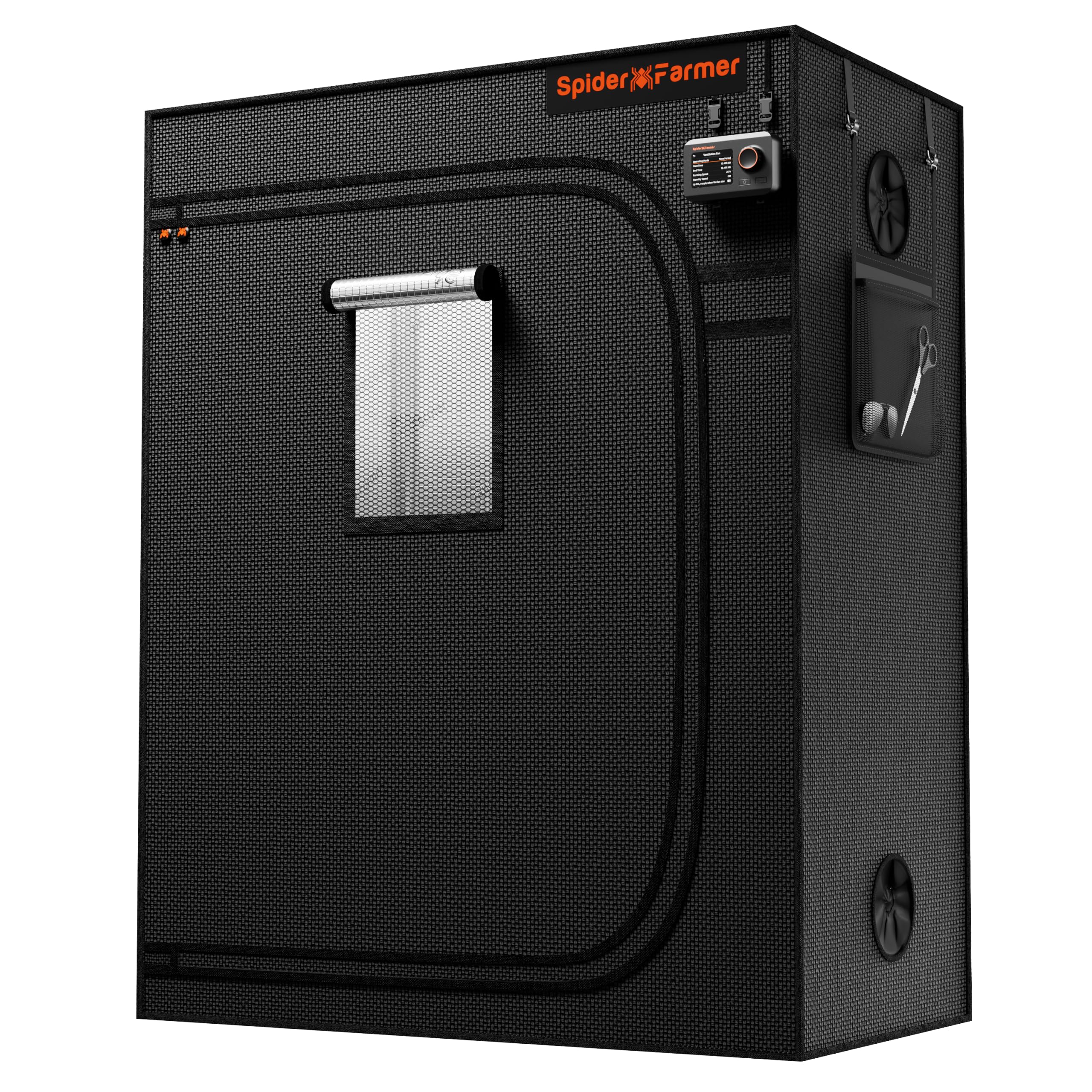 Spider Farmer 4x2 Grow Tent Pro-Grade, 48"x24"x60", with Observation Window and Floor Tray, 1680D Thicken Mylar Canvas, 4x2x5 for Indoor Hydroponic Growing for SF2000, SE4500, G4500-image-8