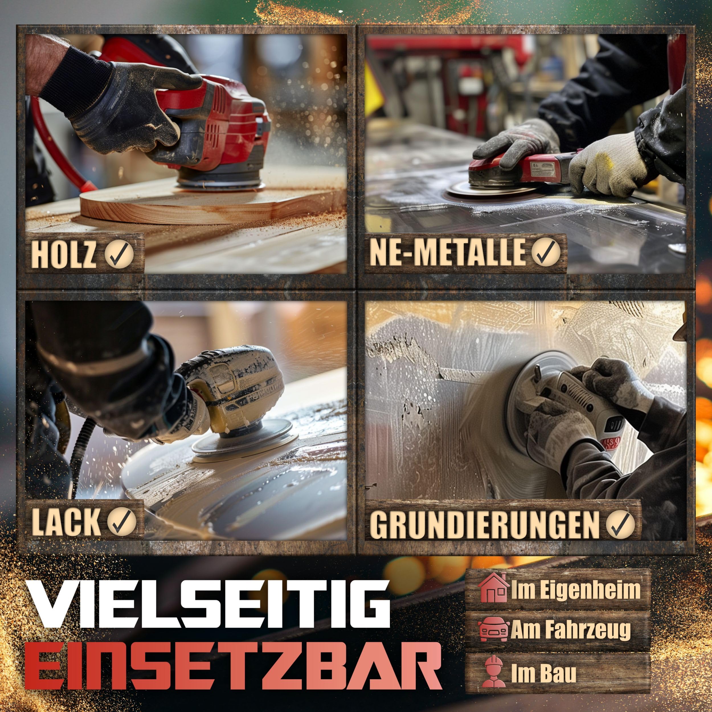 Woltersberger® SET mit 10 Stück Fächerscheiben 115mm | je 2x Körnung