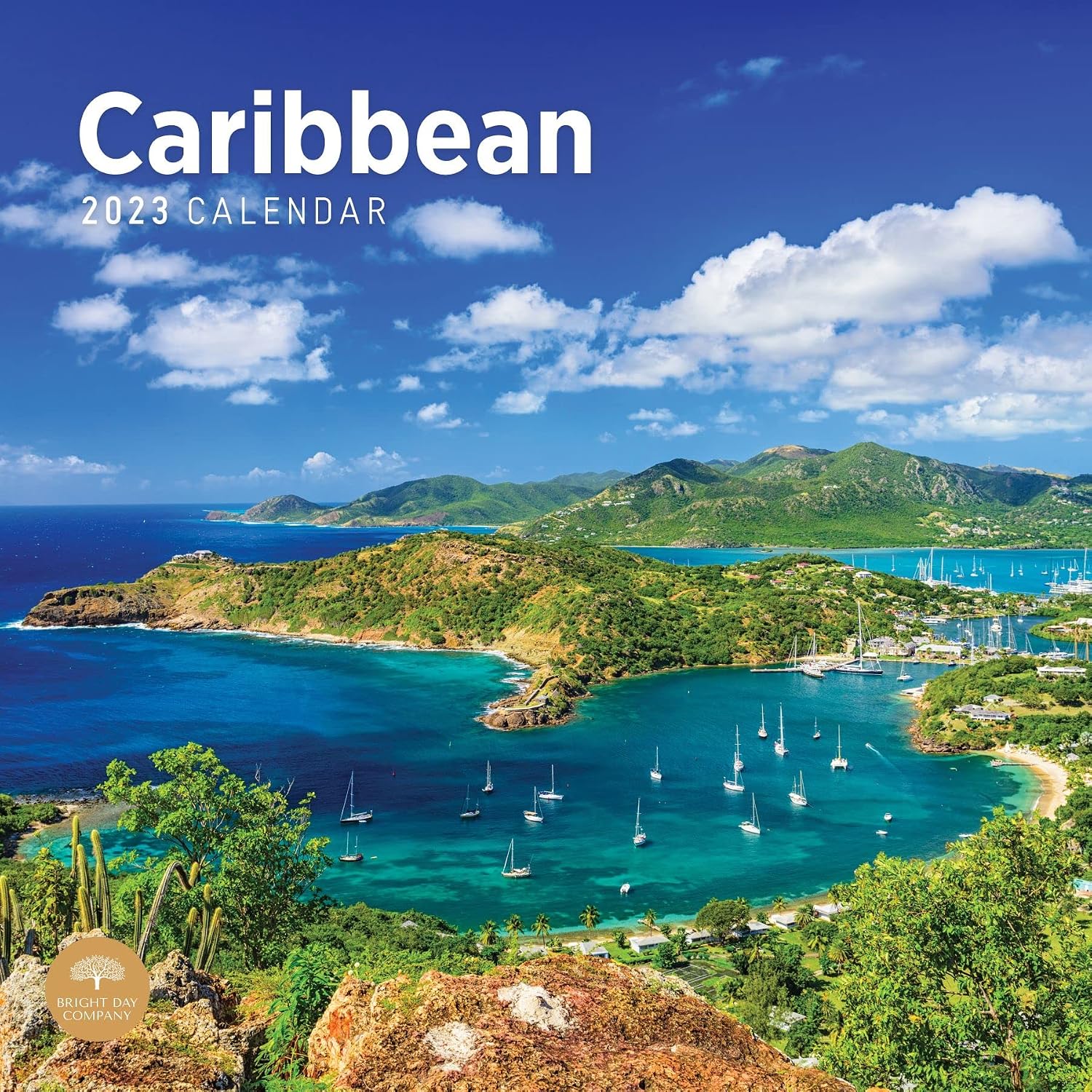 2023 Caribbean Wall Calendar by Bright Day, 12x12 Inch