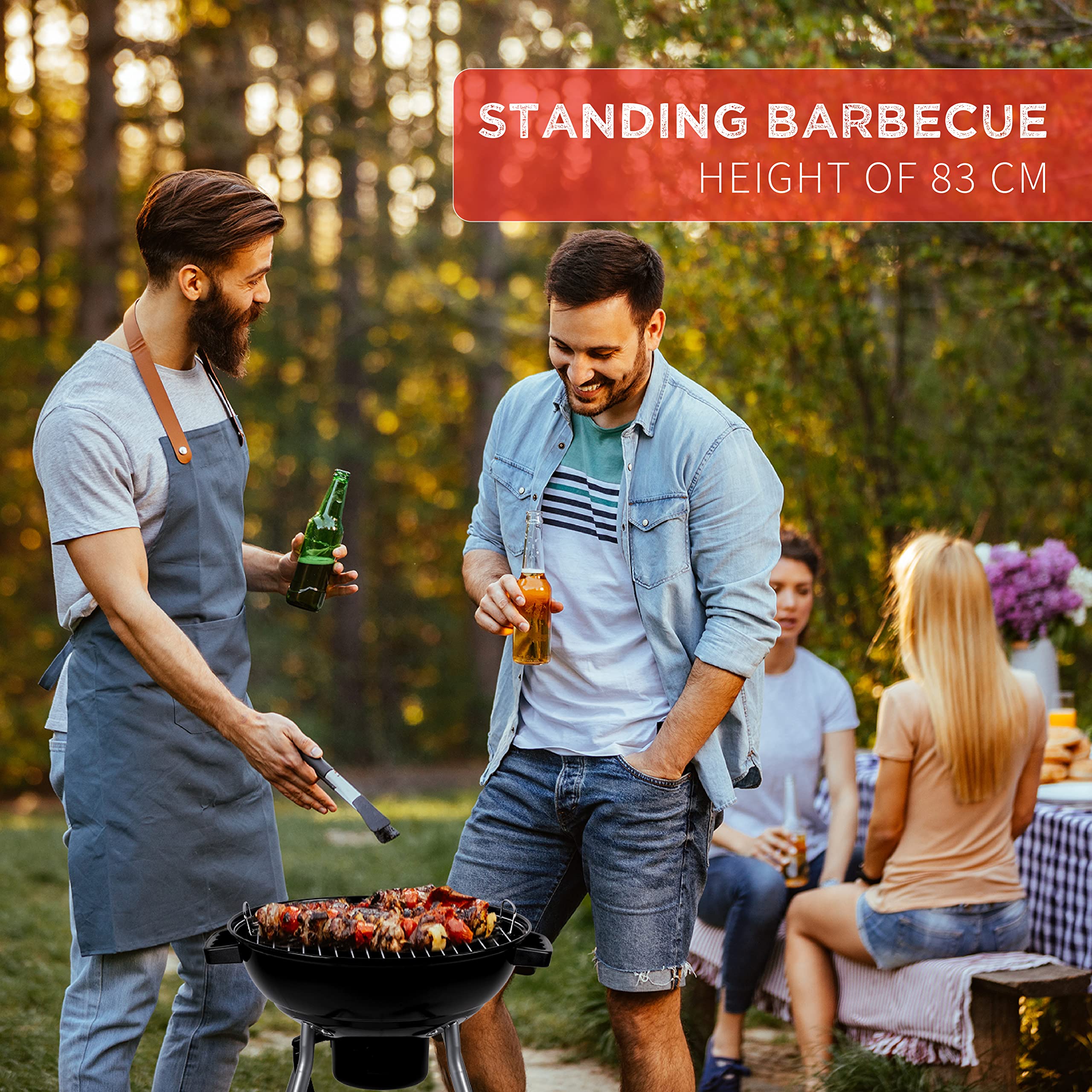 BBQ Collection grill kulisty – BBQ – grill z pokrywką – Ø 45 cm – węgiel drzewny