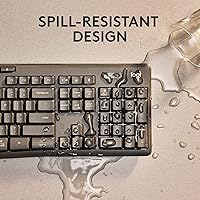 Vista 3 de Logitech MK370 Combo para Negocios, Teclado Inalámbrico de Tamaño Completo y Mouse Inalámbrico, Receptor USB Logi Bolt Seguro, Bluetooth