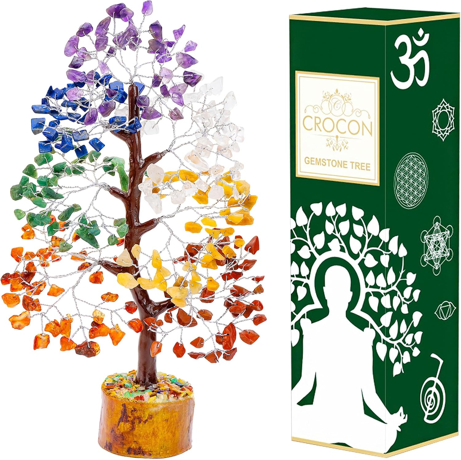 Amethyst & Amazonite Tree of Life for Positive Energy - feng Shui Tree, Fake Bonsai Tree, Crystals and Healing Stones, Money Tree, Room décor Stone Tree, Healing Crystals, Spiritual Gifts