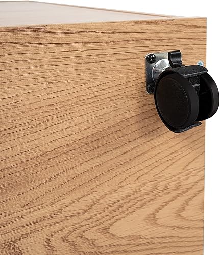 Miniatura 6 de Naomi Home Cómoda de 5 cajones para dormitorio, alta y elegante, con ruedas y estantes de almacenamiento, pequeña para guardarropa, para maquillaje,