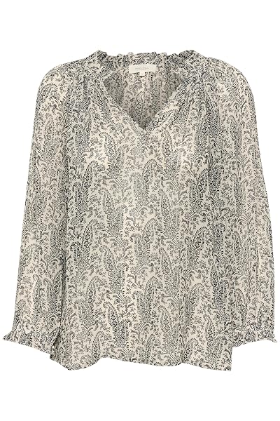 Part Two Elsiapw Female Relaxed Fit 3/4 Sleeve Blouse Camicia da Donna, French Oak Paisley Print, 44