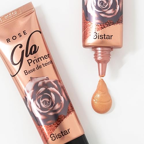 Miniatura 5 de Sistar Base de Teint - Base de Teint - Base de Teint líquido brillante brillante con purpurina Prime Foundation Prep de oro rosa con infusión de